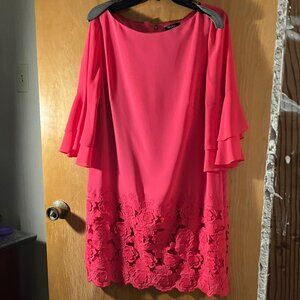 Tahari dress  size 10  bright pink